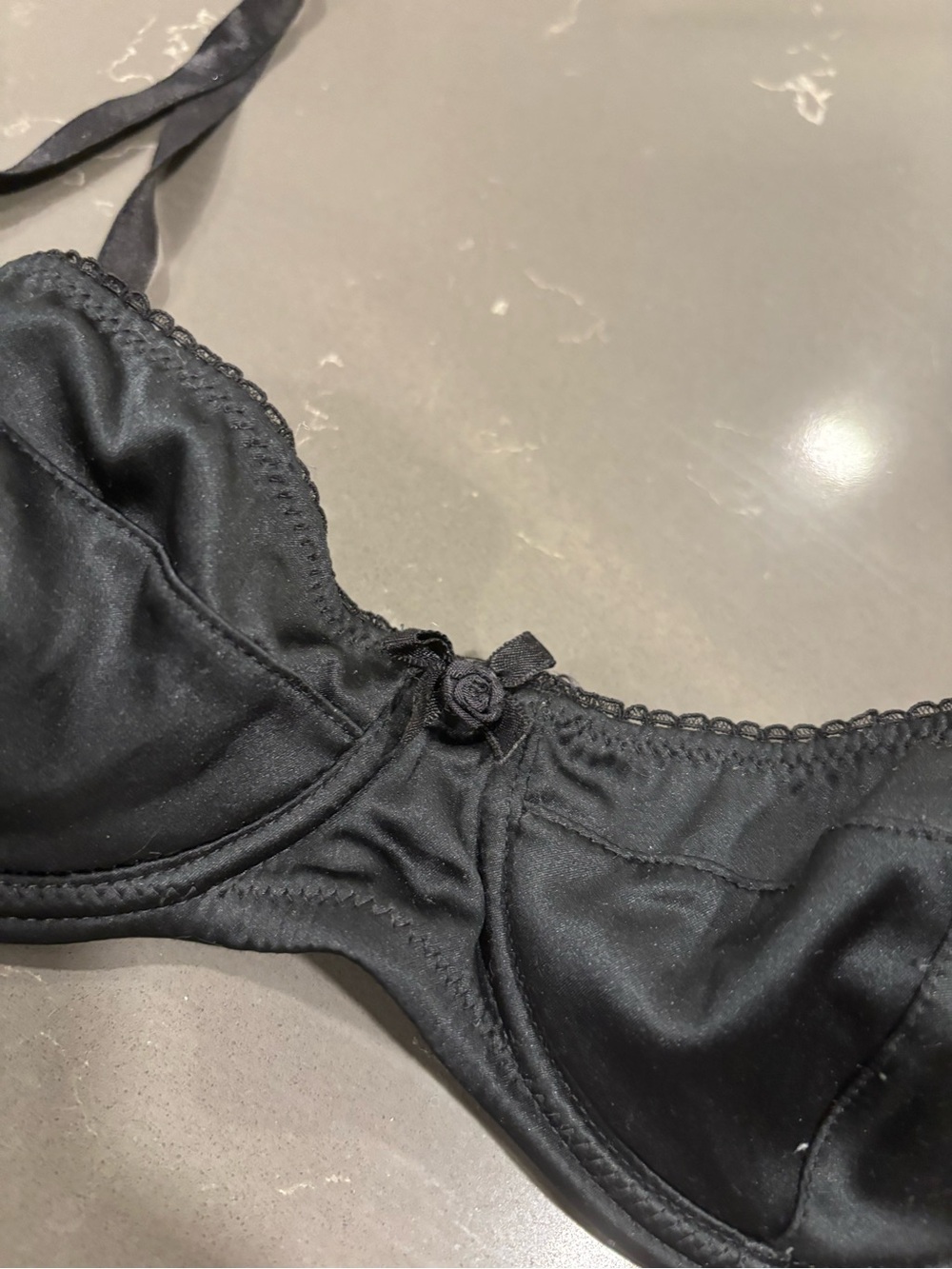 Dolce & Gabbana Black Satin Bra - Picture 7 of 7